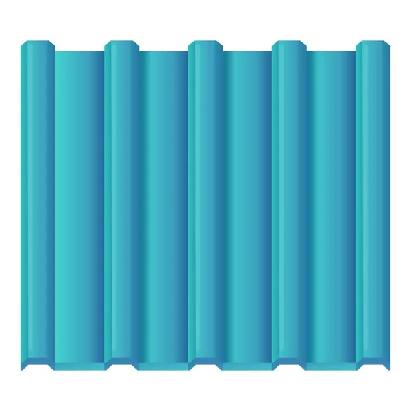 Mavi metal çatı simgesi, çizgi film tarzı — Stok Vektör