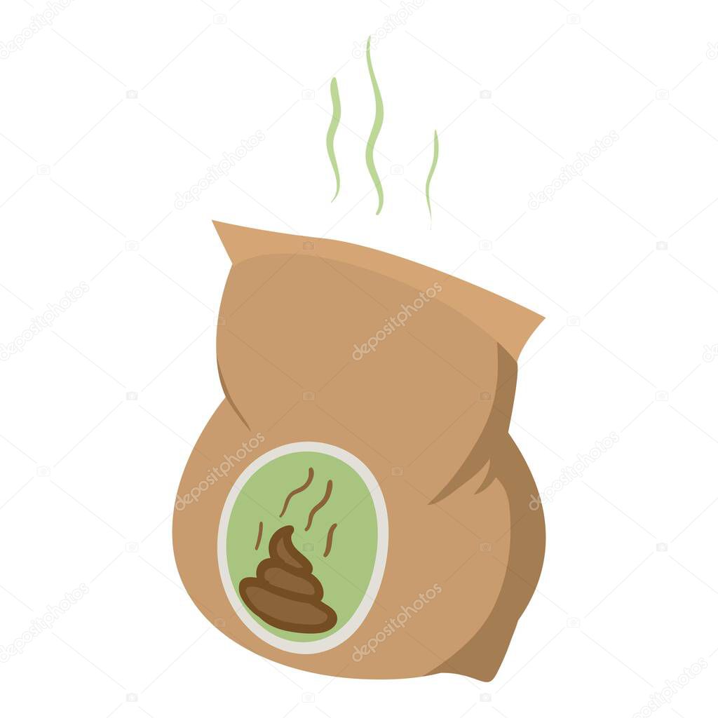 Peat package icon, isometric style