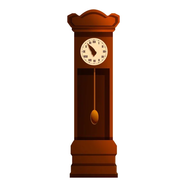 Pendolo icona orologio, stile cartone animato — Vettoriale Stock