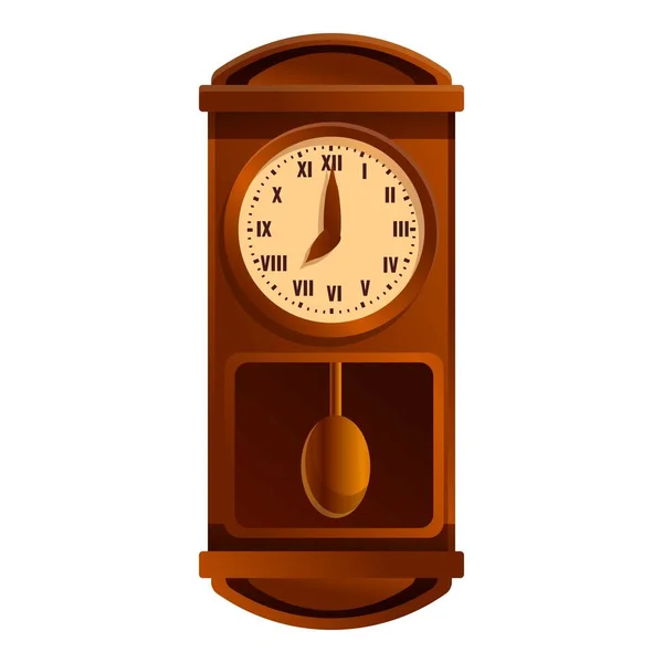 Inicio icono del reloj péndulo, estilo de dibujos animados — Vector de stock