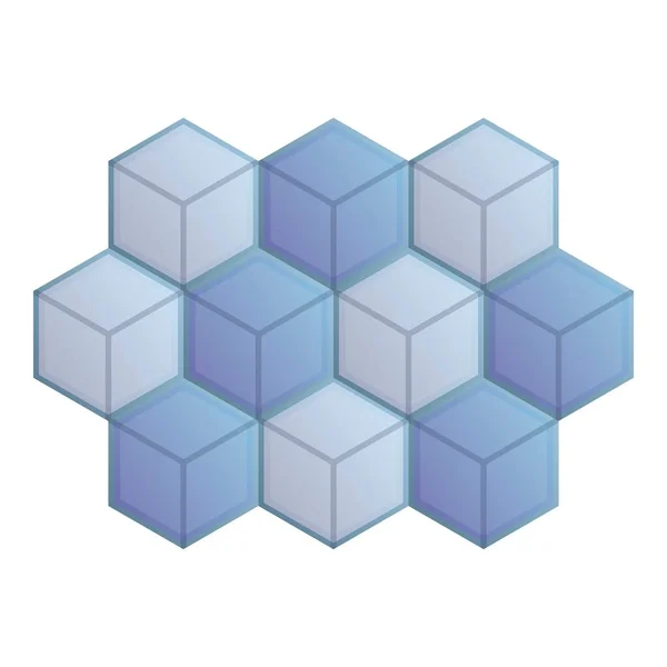 Mosaico cubo pavimentazione icona, stile cartone animato — Vettoriale Stock