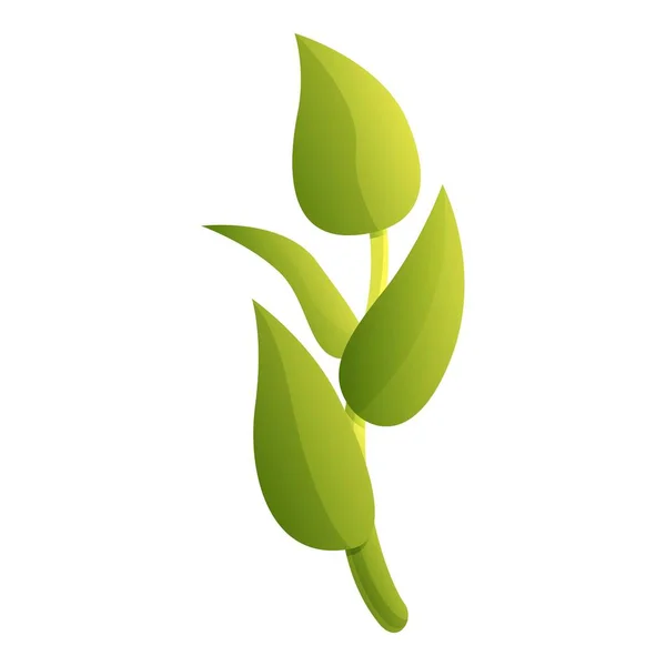 Τσάι εικονίδιο φυτό, στυλ κινουμένων σχεδίων — Διανυσματικό Αρχείο