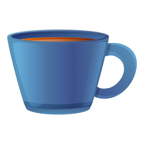 Icono de taza de té azul, estilo de dibujos animados — Vector de stock