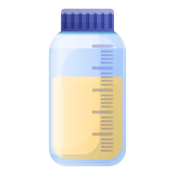 Milk baby bottle icon, cartoon style — Stock Vector
