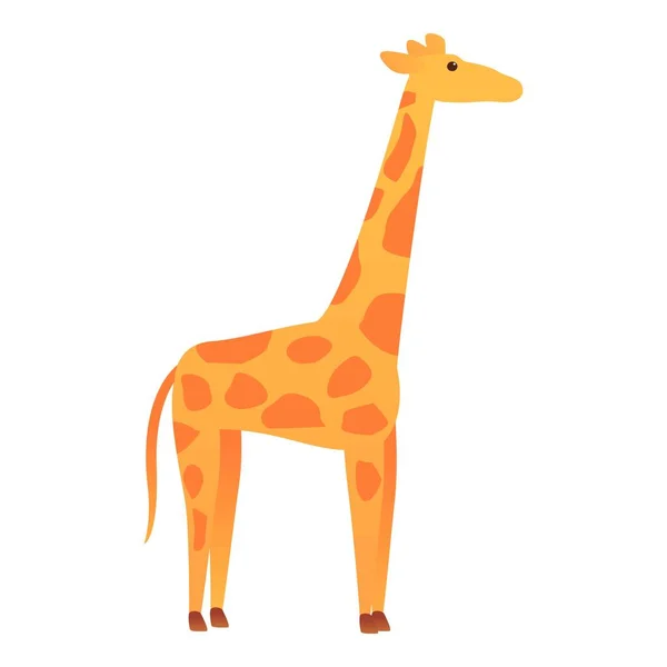 Safari icono de la jirafa, estilo de dibujos animados — Vector de stock