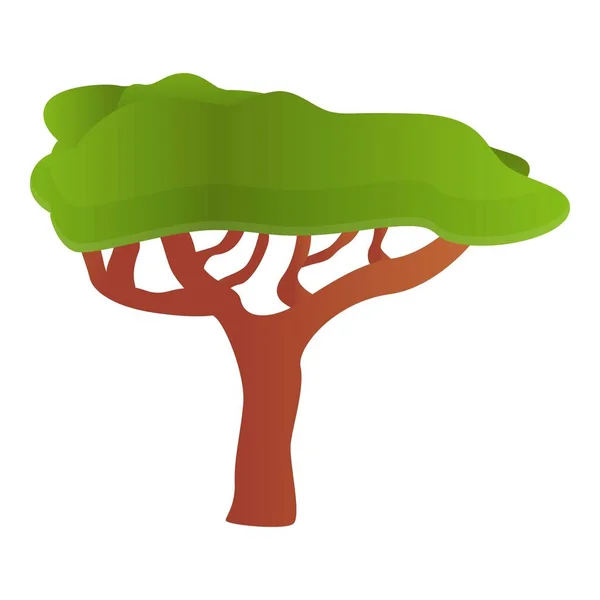 Иконка дерева сафари, стиль мультфильма — стоковый вектор