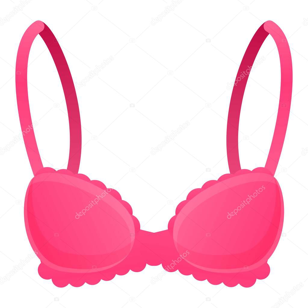 Breast bra icon. Cartoon of breast bra vector icon for web design isolated on white background