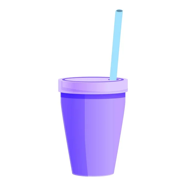 Juice cup icoon, cartoon stijl — Stockvector