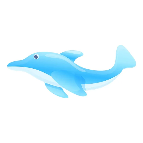 Inflatable dolphin icon, cartoon style — Stock Vector