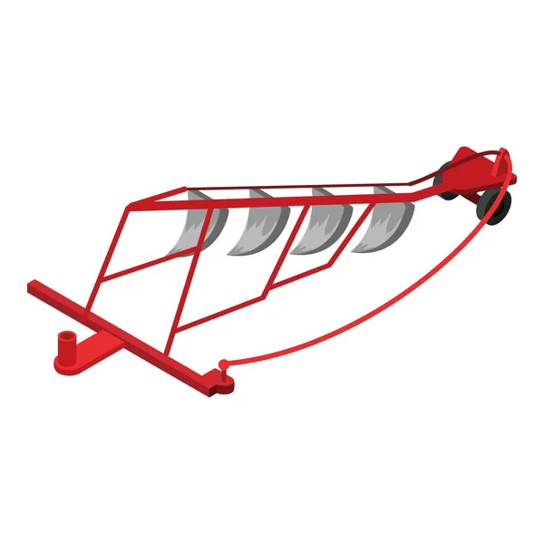 Tractor plow icon, isometric style — Stock Illustration Tractor plow icon, isometric style Stock Illustration