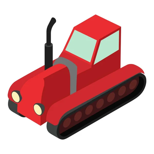 Tractor excavator icon, isometric style — Stock Vector