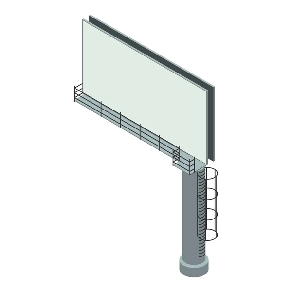 Werbetafel an der Seitenstraße, isometrischer Stil — Stockvektor