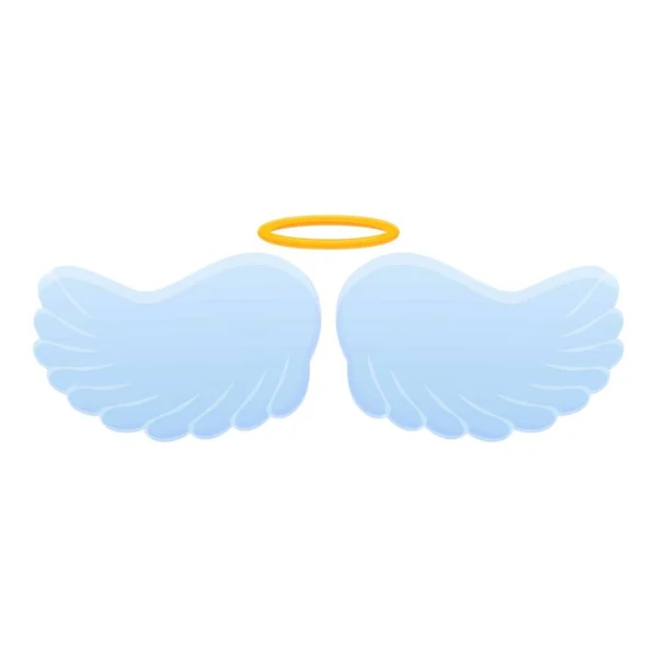 Emblème ailes icône, style dessin animé — Image vectorielle