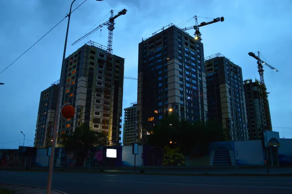 Projecto Construção Vários Edifícios — Fotografia de Stock