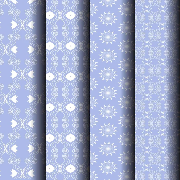 Blau-weißes Muster — Stockvektor