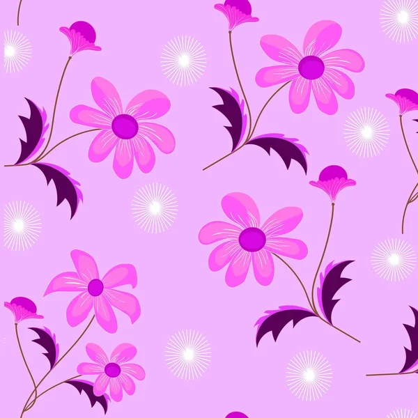 Růžový květinový vzor — Stockový vektor