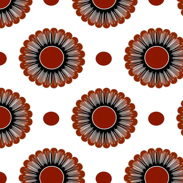 Modèle de fleur rouge — Image vectorielle