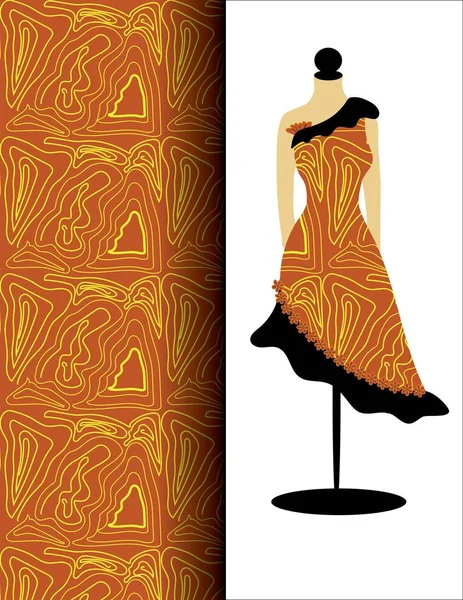 Kadın moda elbise ve desenli