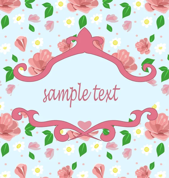 Vintage kartları çiçek pembe 