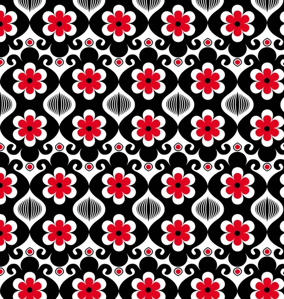 Floral patroon tegels — Stockvector