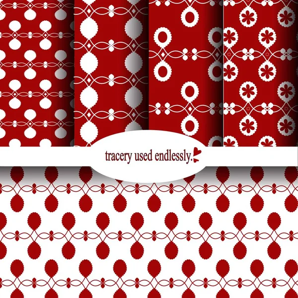 Red and white patterned dress — Stock Vector