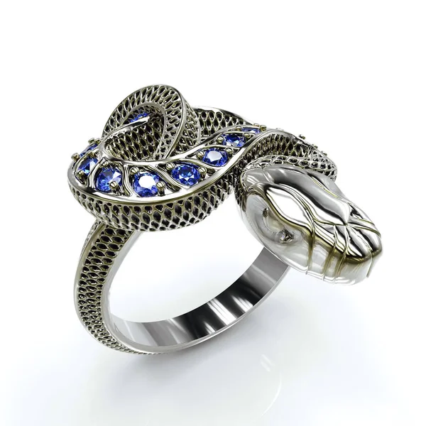 Κόσμημα δαχτυλίδι φίδι — Φωτογραφία Αρχείου