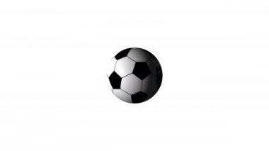Dönen 3D futbol topu ve metin Euro 2020 'nin gerçekçi animasyonu.