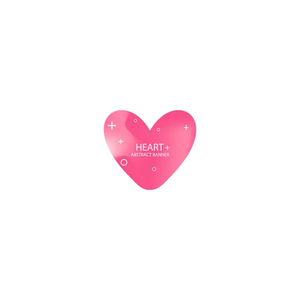 Heart abstract banner collections. Organic or fluid shapes with pastel neon color design. Usable for web, social media, print, banner, backdrop, background template. Valentines day celebration — 스톡 벡터
