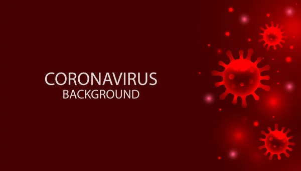 - Sanat. Kavram. Coronavirus 2019-NCov. Kırmızı arka plan. Pankart ya da poster için resim.