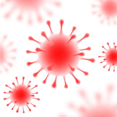 - Sanat. Coronavirus 2019-ncov ve virüs geçmişi. Beyaz bir arka planda COVID 19. Pandemik tıbbi konsept
