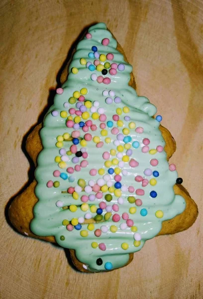 Cookie julgran med glasyr — Stockfoto