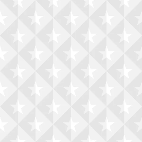 在菱形细胞中的无缝隙星型 白色软底 — 图库矢量图片