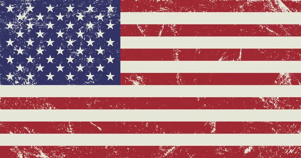 Grunge Usa Flagga Ursprungliga Proportioner — Stock vektor