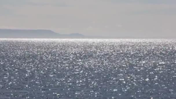 Brilho Bonito Sol Superfície Mar Norueguês — Vídeo de Stock