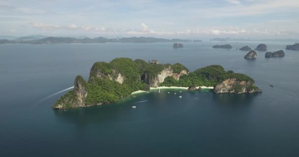 Salida Del Dron Isla Mar Pueden Ver Muchas Más Islas — Vídeos de Stock