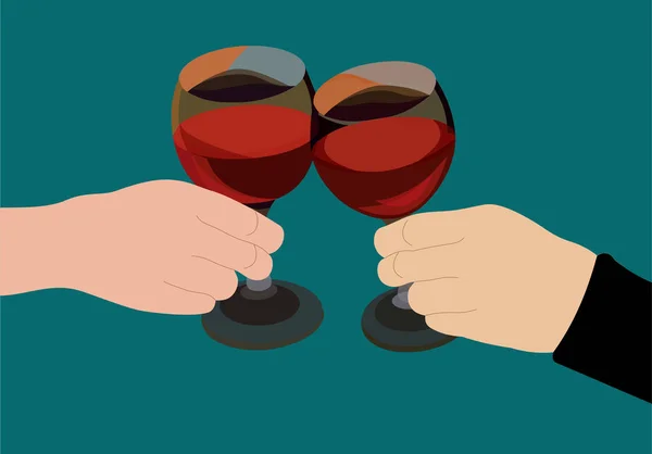 şarap kadehlerinin renk vektör çizimi