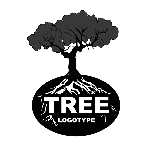 vektör logosu, siyah ağaç logosu, ağaç logosu