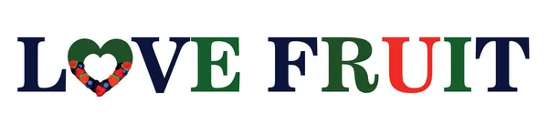  meyveli renk vektör logosu, logo aşk meyveleri, meyve logosu