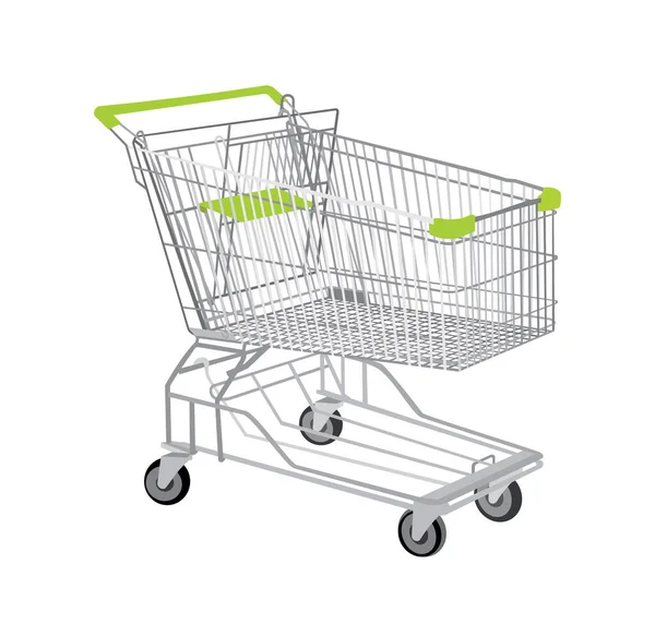 Bir alışveriş arabasının vektör yansıması, büyük bir alışveriş arabası, arka plan yok.