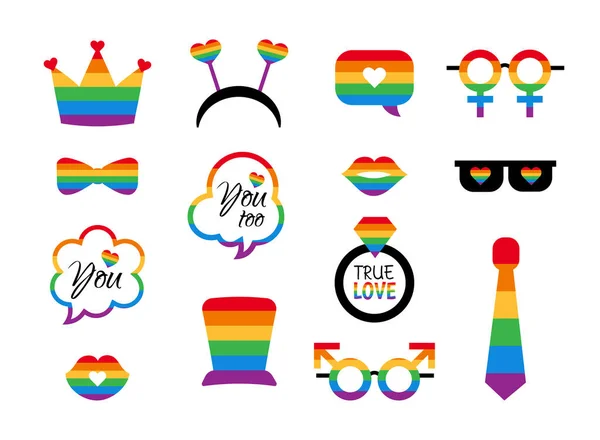 Vektor stolthet symboler som gay hbt parti — Stock vektor