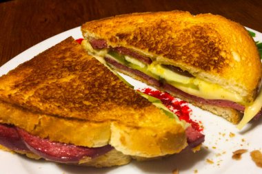 Lezzetli iştah açıcı sandviç, fast food..