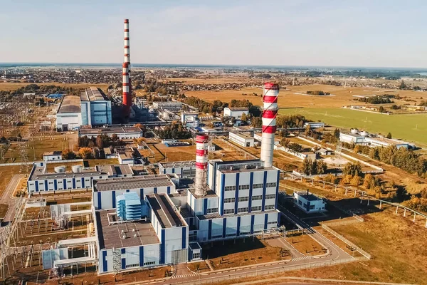 New nuclear power plant. View of power plant. — Stock Photo, Image