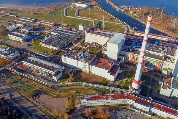 New nuclear power plant. View of power plant. — Stock Photo, Image