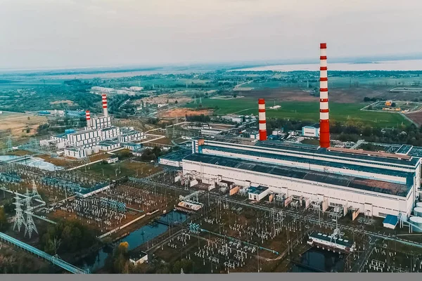 New nuclear power plant. View of power plant. — Stock Photo, Image