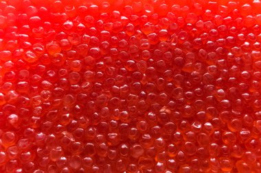 Kırmızı somon havyarının arka plan dokusu.