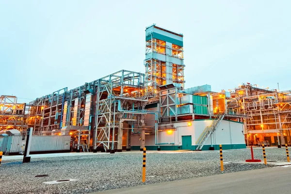 Budowa rafinerii petrochemicznej i ropy naftowej — Zdjęcie stockowe