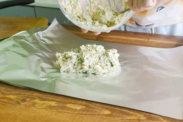 Sallad med majonnäs och örter — Stockfoto