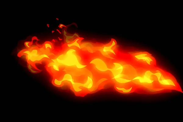 Φωτιά με τη μορφή εικονογράφησης, που τράβηξε φλόγες. — Φωτογραφία Αρχείου