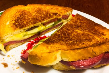 Lezzetli iştah açıcı sandviç, fast food..