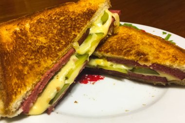 Lezzetli iştah açıcı sandviç, fast food..